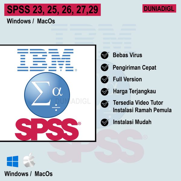 Software SPSS Statistic 29/28/27/26/25/23 Dll Full Version Garansi Aktif